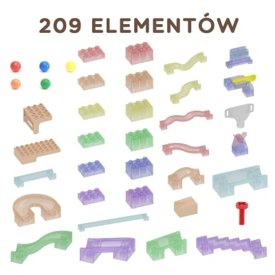 MASTERKIDZ Zestaw Konstrukcyjny Tor dla Piłek Tablica STEM 209elementów | Pan Piksel