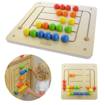 MASTERKIDZ Tablica Ścienna Edukacyjna Labirynt Koraliki Montessori | Pan Piksel