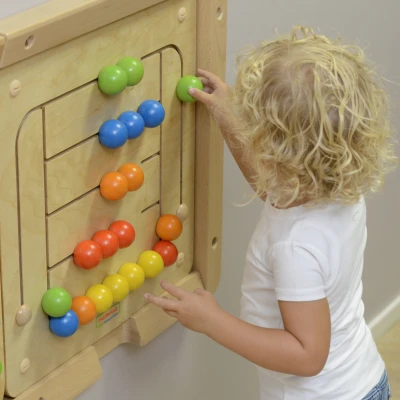 MASTERKIDZ Tablica Ścienna Edukacyjna Labirynt Koraliki Montessori | Pan Piksel