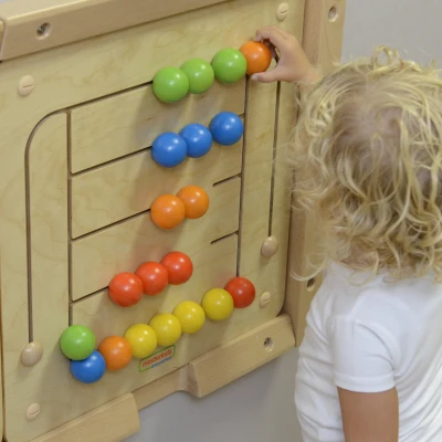 MASTERKIDZ Tablica Ścienna Edukacyjna Labirynt Koraliki Montessori | Pan Piksel