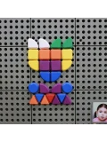 MASTERKIDZ Zestaw Kołeczki w kształcie figur geometrycznych 64szt do tablic STEM | Pan Piksel