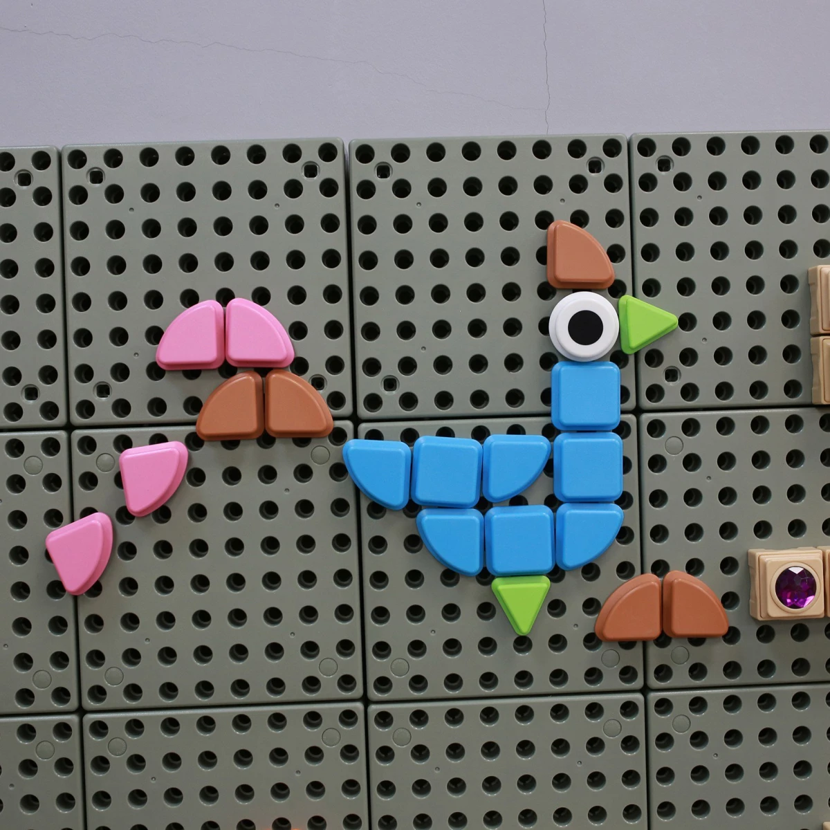 MASTERKIDZ Zestaw Kołeczki w kształcie figur geometrycznych 64szt do tablic STEM | Pan Piksel