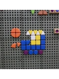 MASTERKIDZ Zestaw Kołeczki w kształcie figur geometrycznych 64szt do tablic STEM | Pan Piksel