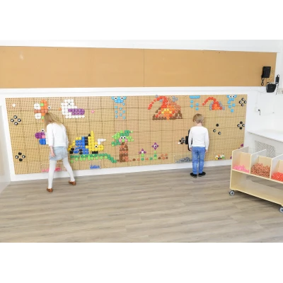 MASTERKIDZ Zestaw Kołeczki w kształcie figur geometrycznych 64szt do tablic STEM | Pan Piksel