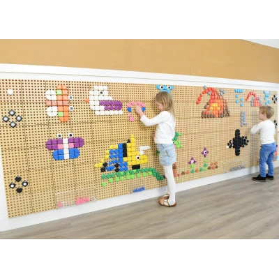 MASTERKIDZ Zestaw Kołeczki w kształcie figur geometrycznych 64szt do tablic STEM | Pan Piksel