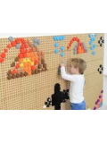 MASTERKIDZ Zestaw Kołeczki w kształcie figur geometrycznych 64szt do tablic STEM | Pan Piksel