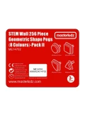 MASTERKIDZ Zestaw Kołeczki w kształcie figur geometrycznych 64szt do tablic STEM | Pan Piksel