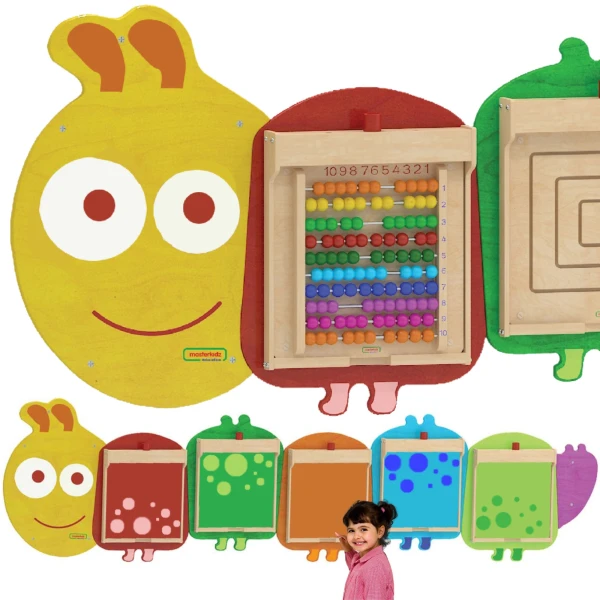MASTERKIDZ System do Montażu 5 Ściennych Tablic Edukacyjnych Flex - Gąsienica | Pan Piksel