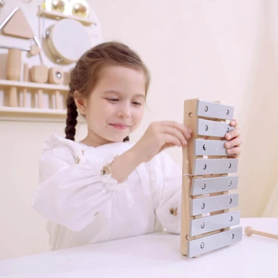 VIGA Drewniana Tablica Muzyczna Zestaw 12 Instrumentów Perkusyjnych | Pan Piksel