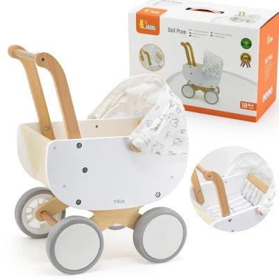 Wózek dla lalek White Doll Viga | Pan Piksel