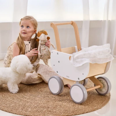 Wózek dla lalek White Doll Viga | Pan Piksel