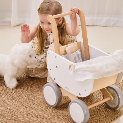 Wózek dla lalek White Doll Viga | Pan Piksel