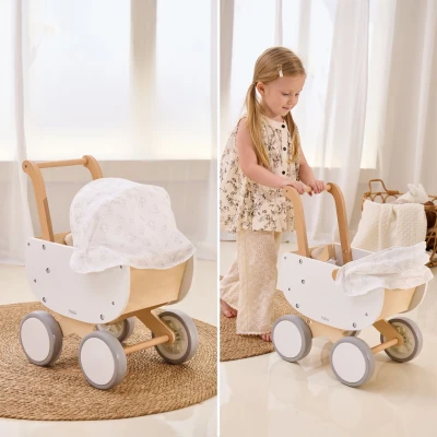 Wózek dla lalek White Doll Viga | Pan Piksel