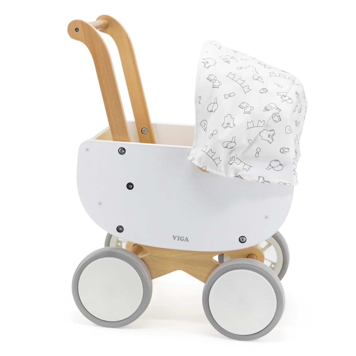 Wózek dla lalek White Doll Viga | Pan Piksel