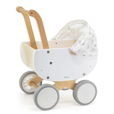 Wózek dla lalek White Doll Viga | Pan Piksel