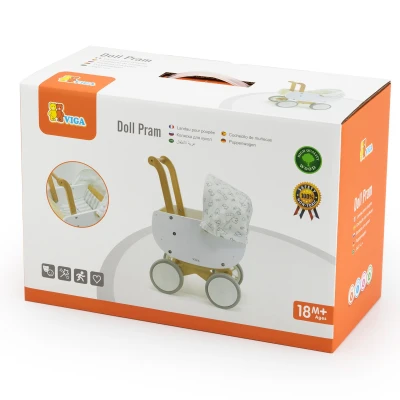 Wózek dla lalek White Doll Viga | Pan Piksel