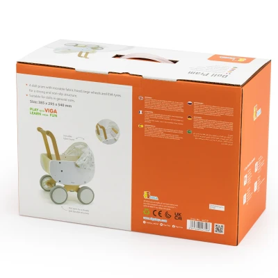 Wózek dla lalek White Doll Viga | Pan Piksel