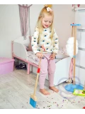 TOOKY TOY Drewniany Zestaw do Sprzątania dla Dzieci 6 el. | Pan Piksel