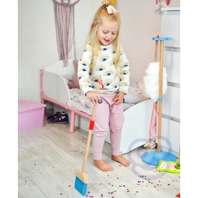 TOOKY TOY Drewniany Zestaw do Sprzątania dla Dzieci 6 el. | Pan Piksel