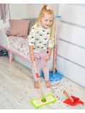 TOOKY TOY Drewniany Zestaw do Sprzątania dla Dzieci 6 el. | Pan Piksel