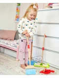 TOOKY TOY Drewniany Zestaw do Sprzątania dla Dzieci 6 el. | Pan Piksel
