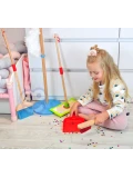 TOOKY TOY Drewniany Zestaw do Sprzątania dla Dzieci 6 el. | Pan Piksel