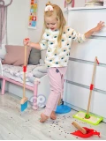 TOOKY TOY Drewniany Zestaw do Sprzątania dla Dzieci 6 el. | Pan Piksel