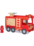 VIGA Duży Drewniany Wóz Strażacki Plac Zabaw Montessori | Pan Piksel
