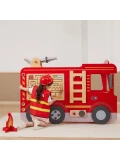 VIGA Duży Drewniany Wóz Strażacki Plac Zabaw Montessori | Pan Piksel