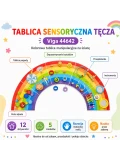 VIGA Drewniana Tablica Sensoryczno-Manipulacyjna EDU Tęcza Certyfikat FSC | Pan Piksel