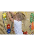 MASTERKIDZ Tablica Ścienna Koła Zębate i Łańcuch 79 El. Zbuduj własny mechanizm | Pan Piksel