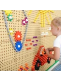 MASTERKIDZ Tablica Ścienna Koła Zębate i Łańcuch 79 El. Zbuduj własny mechanizm | Pan Piksel