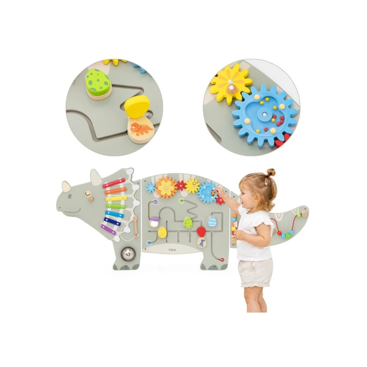 TOOKY TOY Drewniane Koraliki Klocki do Nawlekania Morskie Zwierzęta 13 el. | Pan Piksel