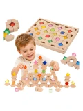 TOOKY TOY Układanka Klocki Do Nawlekania o Tematyce Lasu | Pan Piksel