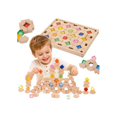 TOOKY TOY Układanka Klocki Do Nawlekania o Tematyce Lasu | Pan Piksel