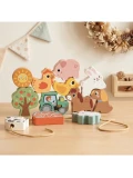 TOOKY TOY Drewniane Puzzle Montessori Układanka Nauka Alfabetu Liter Słów Alfabet Grube Klocki 26 el. | Pan Piksel