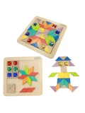 MASTERKIDZ Układanka Mozaika Nauka Kolorów i Kształtów Tangram Montessori | Pan Piksel