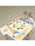 MASTERKIDZ Układanka Mozaika Nauka Kolorów i Kształtów Tangram Montessori | Pan Piksel