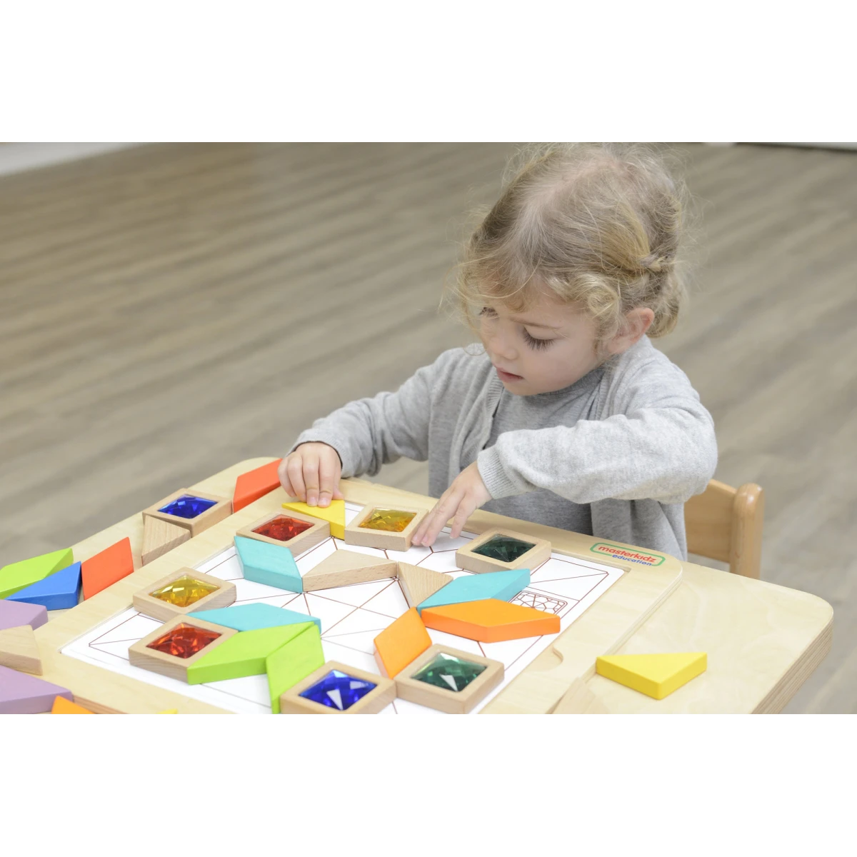 MASTERKIDZ Układanka Mozaika Nauka Kolorów i Kształtów Tangram Montessori | Pan Piksel
