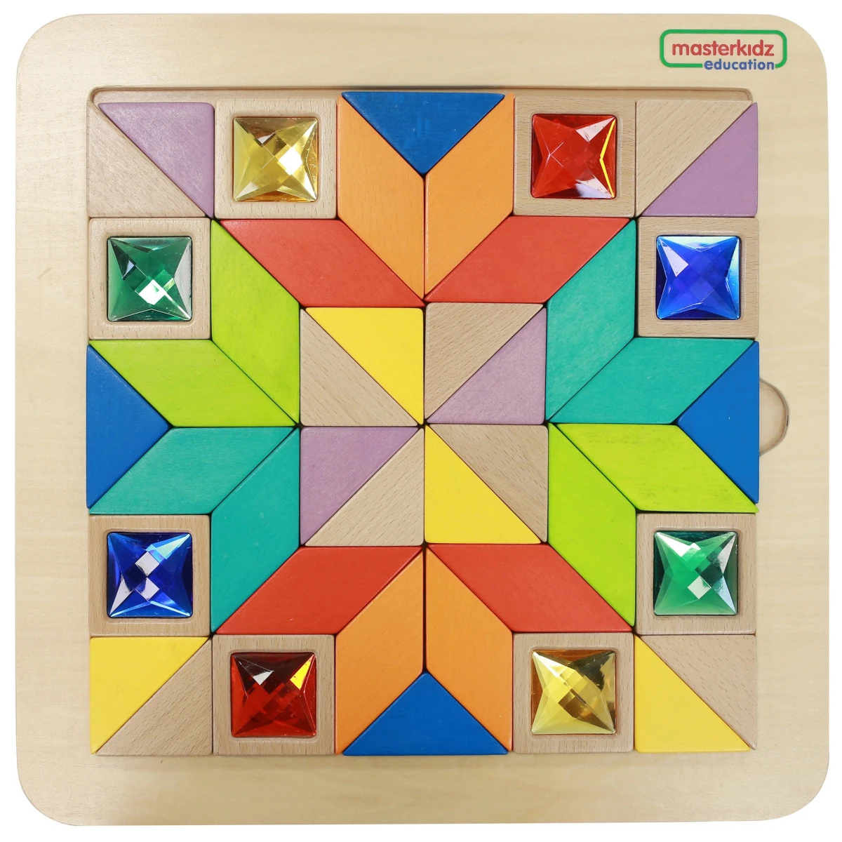 MASTERKIDZ Układanka Mozaika Nauka Kolorów i Kształtów Tangram Montessori | Pan Piksel