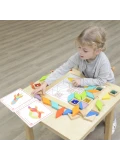 MASTERKIDZ Układanka Mozaika Nauka Kolorów i Kształtów Tangram Montessori | Pan Piksel