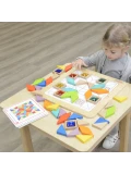 MASTERKIDZ Układanka Mozaika Nauka Kolorów i Kształtów Tangram Montessori | Pan Piksel