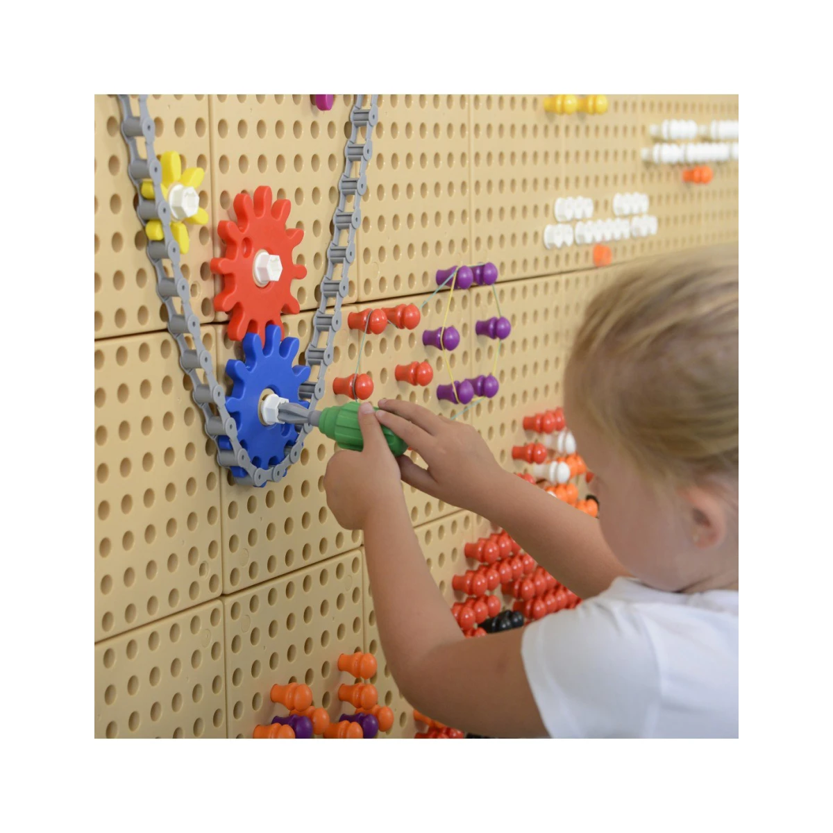 MASTERKIDZ Układanka Dwustronne Dotykowe Klocki Wizualne Montessori | Pan Piksel