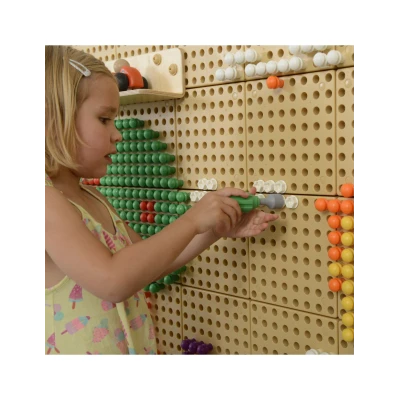 MASTERKIDZ Układanka Dwustronne Dotykowe Klocki Wizualne Montessori | Pan Piksel