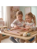 VIGA Drewniane Krosno Warsztat Tkacki Zestaw do tkania Montessori | Pan Piksel