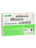 Tooky Toy Drewniane Pojazdy Wagoniki na Magnes | Pan Piksel