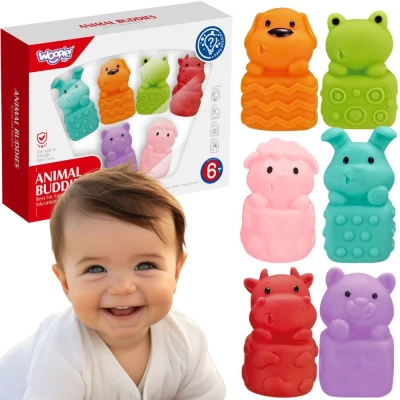 WOOPIE BABY Zwierzątka Sensoryczne Miękkie Zestaw 6 szt | Pan Piksel