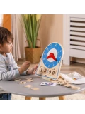 VIGA Drewniany Zegar Nauka Zegara  Czasu Montessori | Pan Piksel