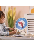 VIGA Drewniany Zegar Nauka Zegara  Czasu Montessori | Pan Piksel