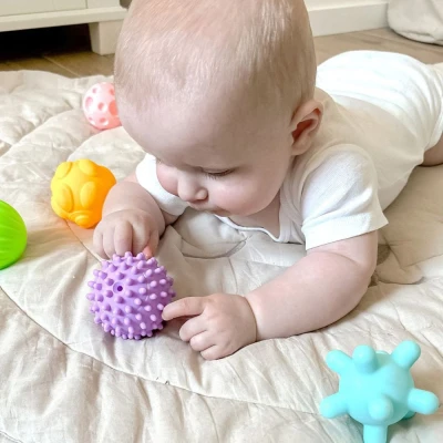 WOOPIE BABY Klocki Sensoryczne do Ściskania 6 el. | Pan Piksel